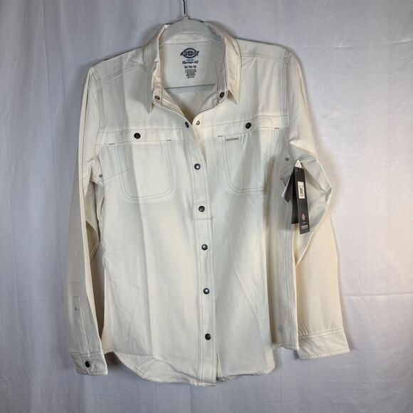 Dickies Temp IQ Women's Medium Cooling Utility Long Sleeve Shirt Beige NWT - Picture 1 of 16